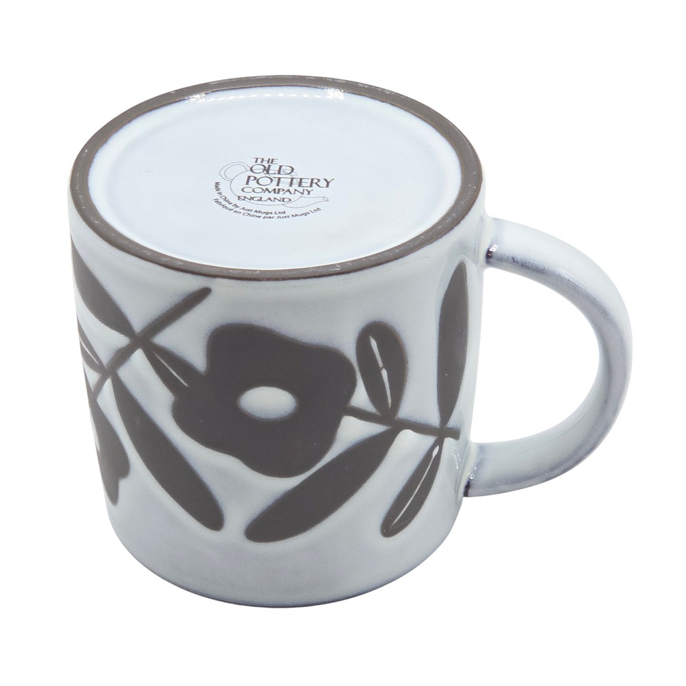The Old Pottery Company Hand Crafted Floral Mug Blue Grey Ceramic England Design - Picture 8 of 10